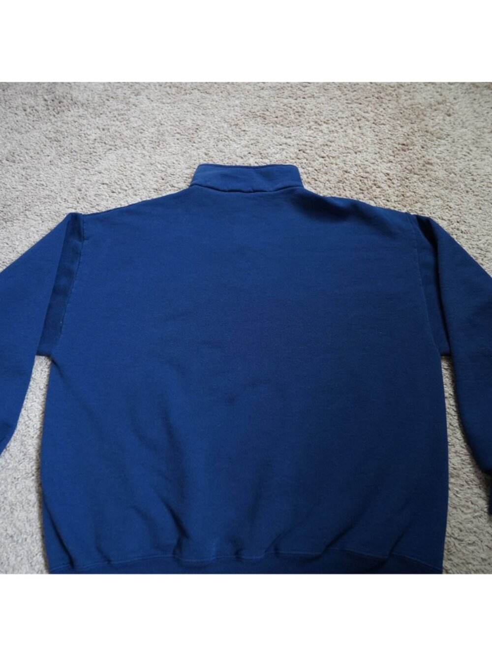Y2K Jerzees Firefighter EMS Sweatshirt Mens XL Blue 1/4 Zip Long Sleeve Vintage - Picture 9 of 9